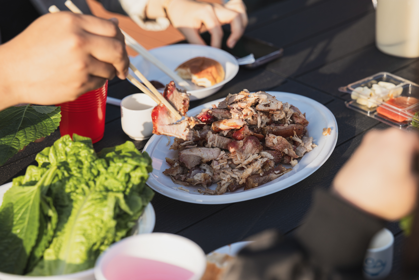 Jeju barbecue plate at brewery dinner