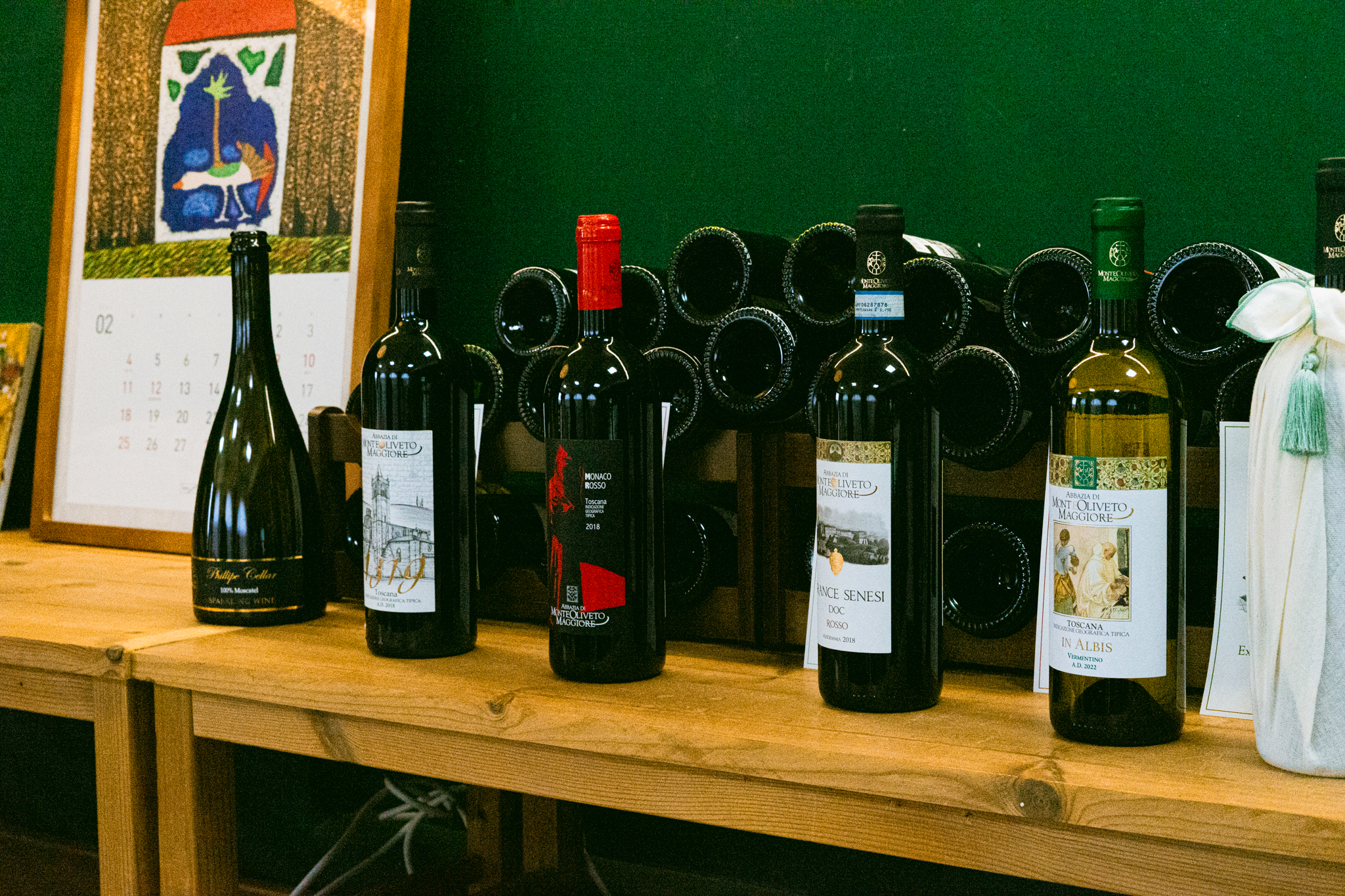 Wine selection at the monastery